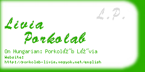 livia porkolab business card